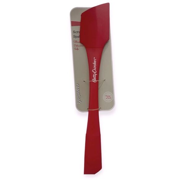 Betty Crocker Red Silicone Scraper Spreader Baking Kitchen Utensil - Picture 2 of 8
